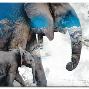 Schöner Elefant in der Natur U4HL Wandbild Versand Am Gleichen Tag