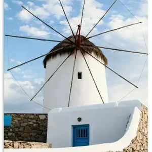 Windmuehle auf Mykonos - Griechenland U4NJ Wandbild Versand Am Gleichen Tag
