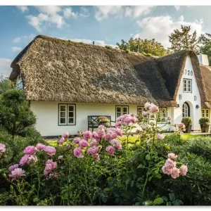 Sale Historischer reetgedeckter Hof in Keitum U3SX Wandbild