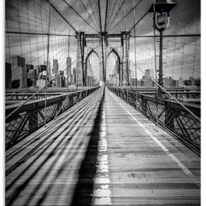 Brooklyn Bridge, New York City Monochrom U3NO Wandbild Markenprodukt