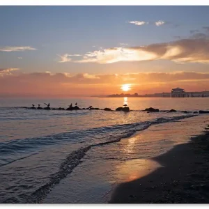 Preiswert Sonnenaufgang am Ostseestrand II U3RK Wandbild