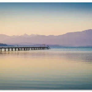 Günstig Morgen am Chiemsee U2JV Wandbild