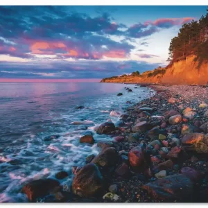 Sonnenuntergang am Steilufer U2JT Wandbild Mega-Angebot
