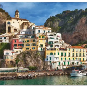 Highlight Hafen von Amalfi an der Amalfiküste U1XP Wandbild