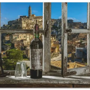 Blick aus dem Fenster Matera, Italien U1XJ Wandbild Preisknaller