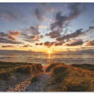 Sonnenuntergang auf Sylt U2EU Wandbild Kostenfreie Lieferung
