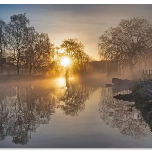 Echt Mystischer Morgen an der Trave U2DY Wandbild