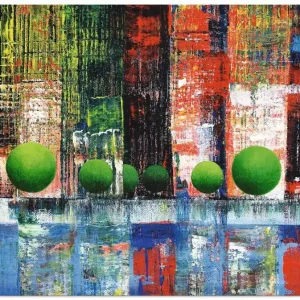 Skyline Vancouver Downtown abstrakt R3HS Wandbild Mega-Angebot