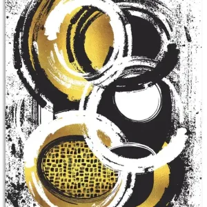 Abstrakte Malerei Nr. 2 gold U1ZX Wandbild Neue Ware