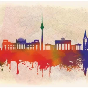 Berlin Deutschland Skyline T0NM Wandbild Sichere Zahlung