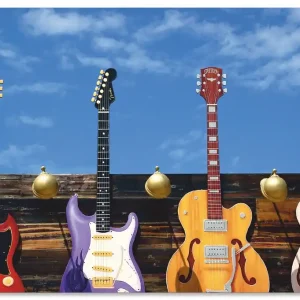Direkt Vom Hersteller Vier Elektrogitarren R6JU Wandbild