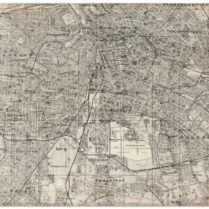 Angebot Berlin Karte Straßen Karte Grunge S9AE Wandbild