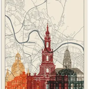 Retro Karte Dresden S8BH Wandbild Finale Aktion