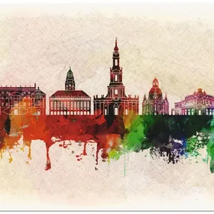 Heißes Angebot Dresden Deutschland Skyline T0BK Wandbild