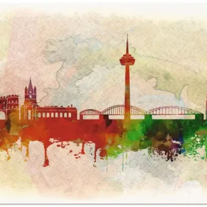 Echt Bremen Deutschland Skyline T0NO Wandbild