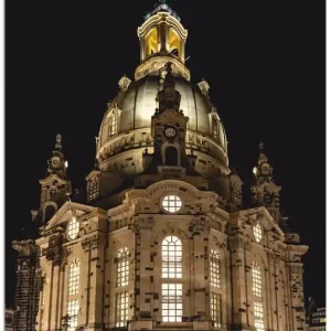 Erleuchtete Frauenkirche in Dresden S7YO Wandbild Kracherpreis