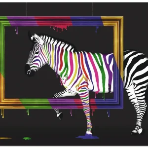 Das Regenbogen Zebra T6GM Wandbild Online Kaufen