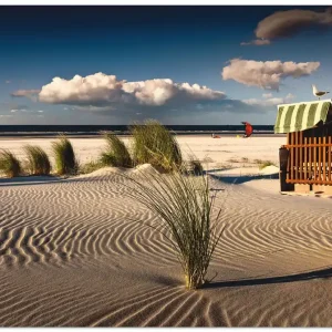 An einem Sommerabend am Strand R4ES Wandbild Neu Im Sortiment