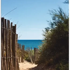 Strandzugang zum Serignan Plage T1BL Wandbild Super-Preis