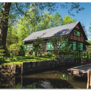 Finale Aktion Gebäude im Spreewald in Lehde I Q2ME Wandbild