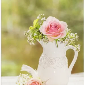Echt Vintage Rosen in Vase R6HR Wandbild