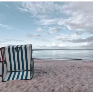 Einsame Strandkörbe am Ostseestrand T1IF Wandbild Kostenloser Rückversand