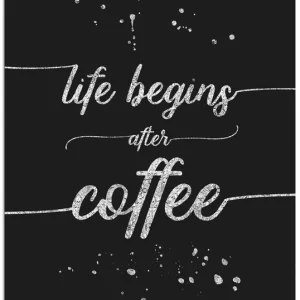 Zertifiziert Leben beginnt nach dem Kaffee S8UX Wandbild