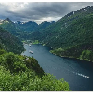 Blick auf den Geirangerfjord Norwegen T1UK Wandbild Preiswert