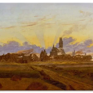 Das brennende Neubrandenburg. 1835. T6WR Wandbild Saisonangebot