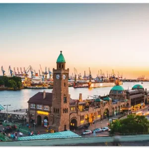 Hamburg Hafen und Landungsbrücken S8PM Wandbild Top-Angebot