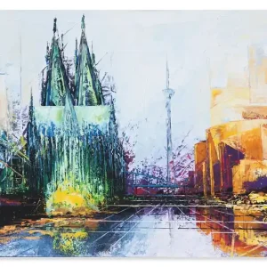 Saisonangebot Köln Skyline Q2QN Wandbild