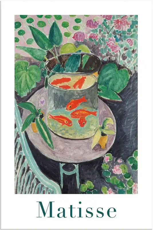 Die Goldfische. 1911 Wandbild Nur Heute