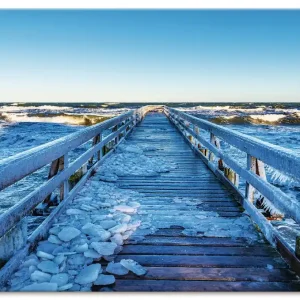 Steg an der Ostseeküste bei Zingst Wandbild Geprüft