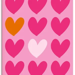 Herzen auf pink Wandbild Direktkauf