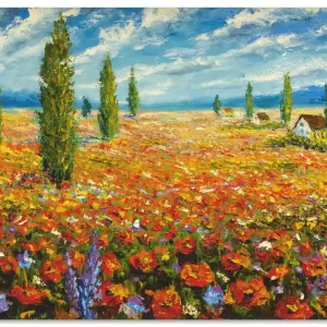 Sofort Bestellen Mohnblumenwiese U1SV Wandbild