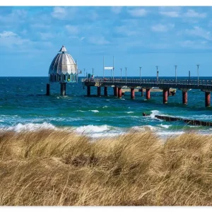 Seebrücke an der Ostseeküste in Zingst U3JE Wandbild Markenware