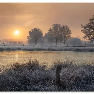 Ein Wintertag beginnt U3YL Wandbild Expressversand