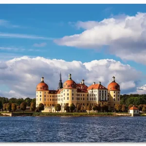 Aktuell Blick auf Schloss Moritzburg in Sachsen U3QE Wandbild