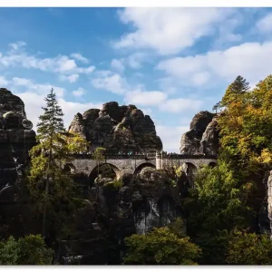 Bastei in der Sächsische Schweiz U3QB Wandbild Zertifiziert