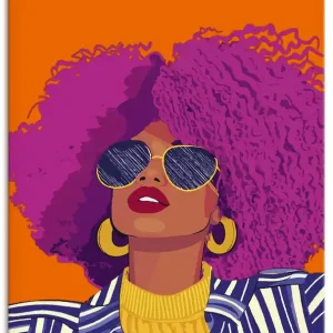 Woman with sunglasses Wandbild Bestpreis
