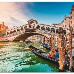 Canal Grande RialtobrückeVenedig T4RD Wandbild Kostenloser Rückversand