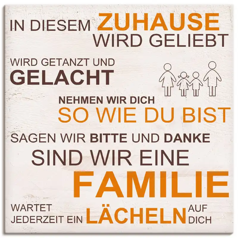 Top-Seller In diesem Zuhause - beige T9NN Wandbild