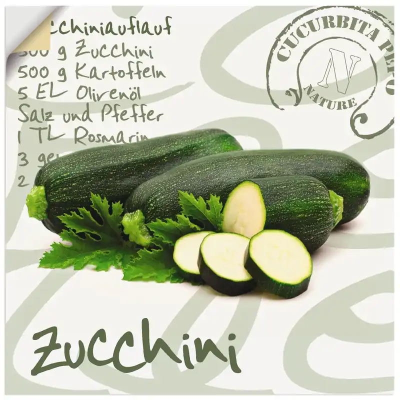 Angeschnittene Zucchini T3ZR Wandbild Heißes Angebot