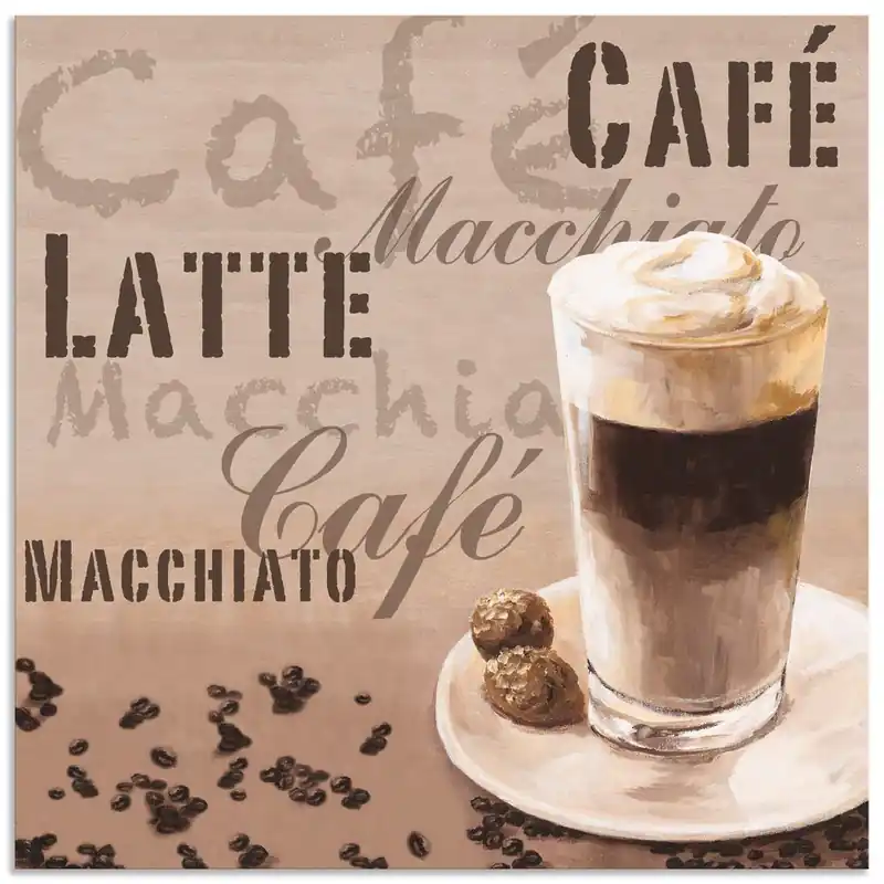 Günstig Kaffee - Latte Macchiato T4VQ Wandbild