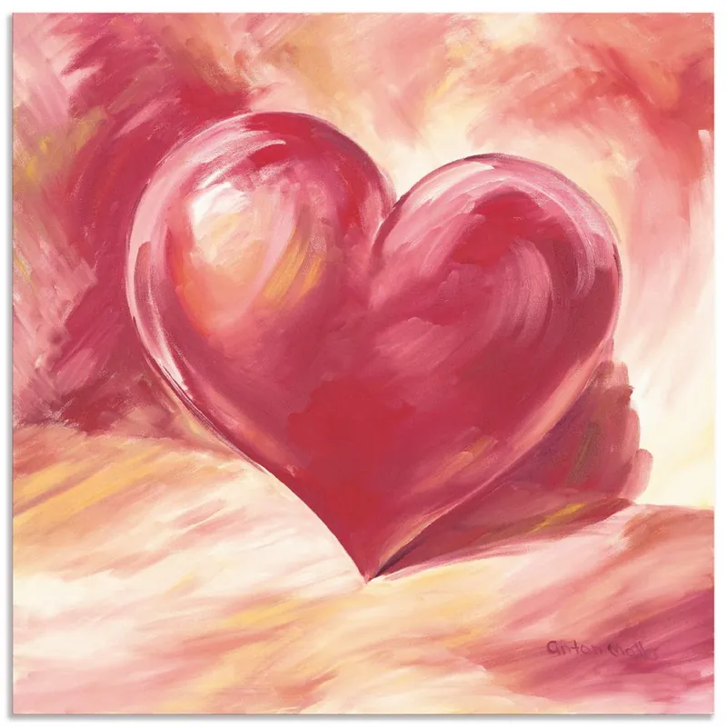 Top-Angebot Rosa/rotes Herz T4PI Wandbild
