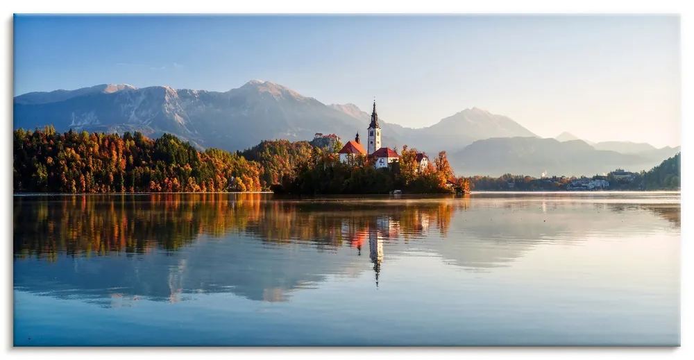 Gratis Versand Herbst am Bleder See Slowenien Wandbild