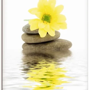 Zen Spa Steine mit Blumen II T5QV Wandbild Meistverkauft