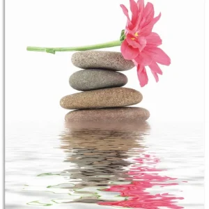 Zen Spa Steine mit Blumen I T5QW Wandbild Preisreduziert