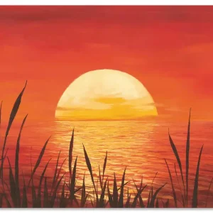 Roter Sonnenuntergang am Ozean T4NG Wandbild Jetzt Bestellen