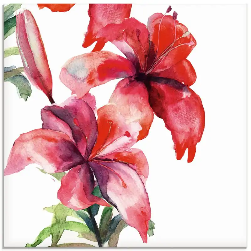 Lilien T0WF Glasbild 20x20 cm Top-Seller